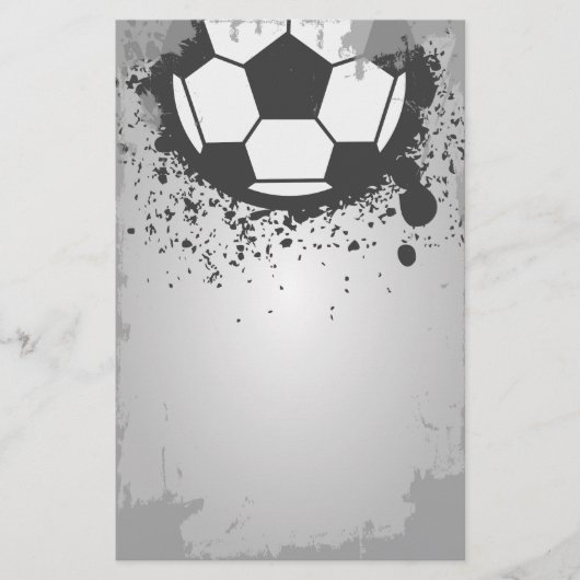 Voetbal grunge achtergrond Stationery Briefpapier (Voorkant)