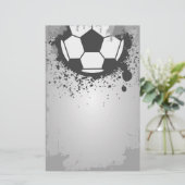 Voetbal grunge achtergrond Stationery Briefpapier (Staand voorkant)