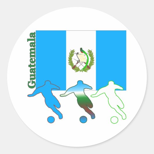 Voetbal Guatemala Ronde Sticker (Voorkant)