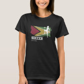 Voetbal Guyana Vlag Football Vrouwen Voetbal Meisj T-shirt (Voorkant)