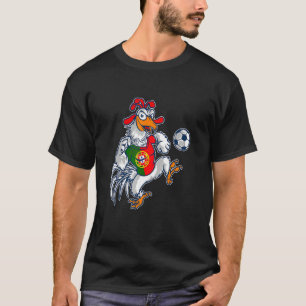 Voetbal Haan Speler Football Portugal Vlag Jonge T-shirt