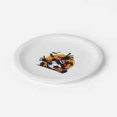 Voetbal Halloween nacht Papieren Bordje (Gekanteld)