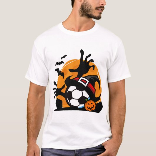 Voetbal Halloween Nacht T-shirt (Voorkant)