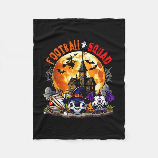 Voetbal halloween squad drie horror uitrusting fleece deken (Voorkant)
