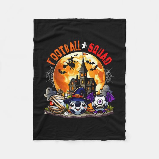 Voetbal halloween squad drie horror uitrusting fleece deken (Voorkant)