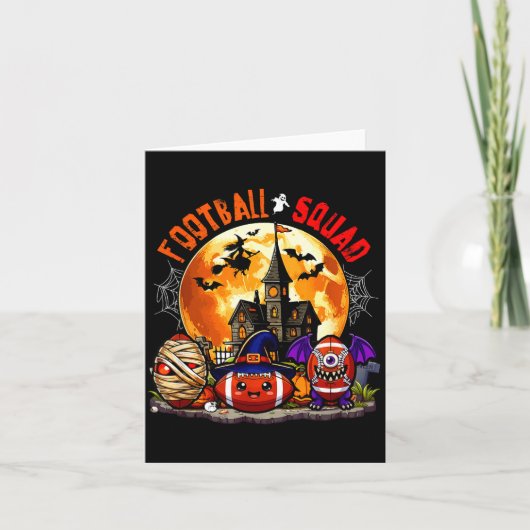 Voetbal halloween squad drie horror uitrusting kaart (Voorkant)