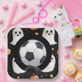 Voetbal Halloween thema met bal Papieren Bordje (Feest)