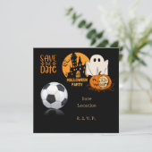Voetbal halloween voor speler kaart (Staand voorkant)
