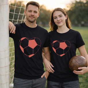 Voetbal Hart Bal; Voetbal Hart Grafisch T-shirt