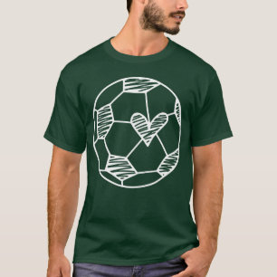Voetbal Hart Grappige Sport jongen vriend T-shirt