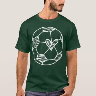 Voetbal Hart Grappige Sport jongen vriend T-shirt