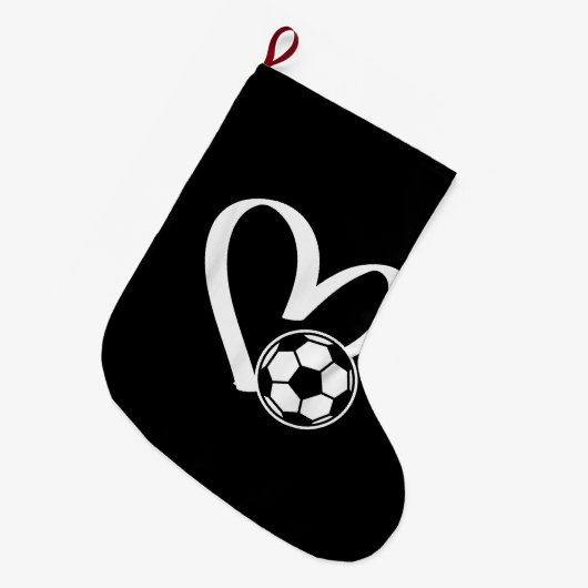Voetbal Hart Grote Kerstsok (Voorkant (Hangend))