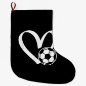 Voetbal Hart Grote Kerstsok (Voorkant)
