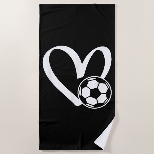 Voetbal Hart Strandlaken (Voorkant)