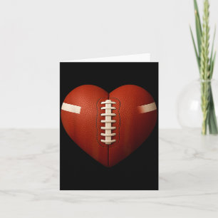 Voetbal Hart Vorm American Football Valentijnsdag Kaart