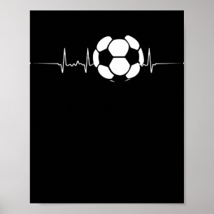 Voetbal hartslag poster