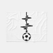 Voetbal Hartslag Voetbal Polsontwerp Fleece Deken (Voorkant (Horizontaal))
