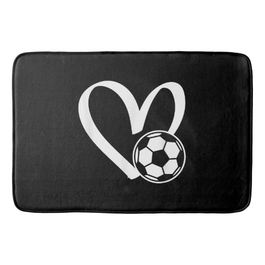 Voetbal Heart Badmat (Voorkant)