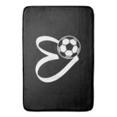 Voetbal Heart Badmat (Voorkant Verticaal)