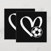Voetbal Heart Bedankkaart (Voorkant / Achterkant)