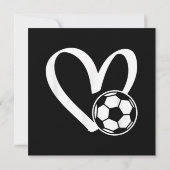 Voetbal Heart Bedankkaart (Achterkant)