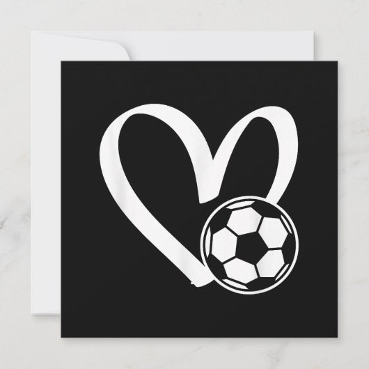 Voetbal Heart Bedankkaart (Voorkant)