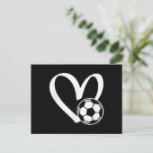 Voetbal Heart Briefkaart (Staand voorkant)
