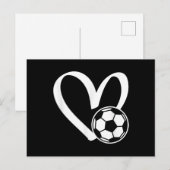 Voetbal Heart Briefkaart (Voorkant / Achterkant)