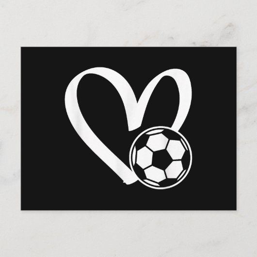 Voetbal Heart Briefkaart (Voorkant)