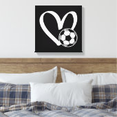 Voetbal Heart Canvas Afdruk (Insitu (Slaapkamer))