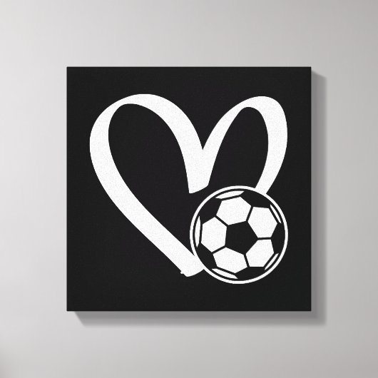 Voetbal Heart Canvas Afdruk (Voorkant)