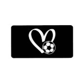 Voetbal Heart Etiket (Voorkant)