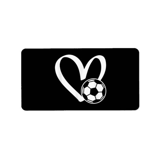 Voetbal Heart Etiket (Voorkant)
