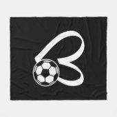 Voetbal Heart Fleece Deken (Voorkant (Horizontaal))