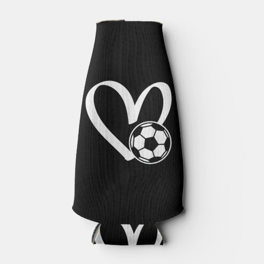 Voetbal Heart Flesjeskoeler (Voorkant)
