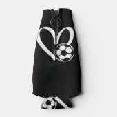 Voetbal Heart Flesjeskoeler (Achterkant)