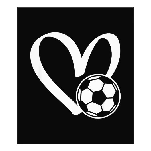 Voetbal Heart Foto Afdruk (Voorkant)
