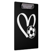 Voetbal Heart Klembord (Rechts)