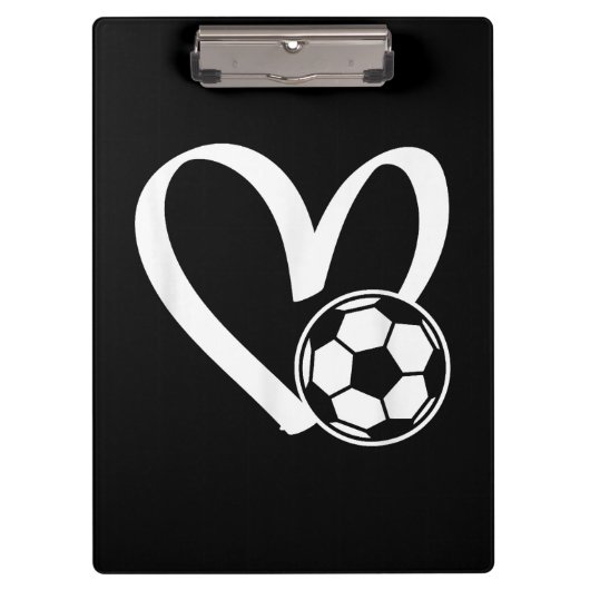 Voetbal Heart Klembord (Voorkant)