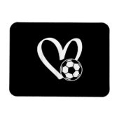 Voetbal Heart Magneet (Horizontaal)
