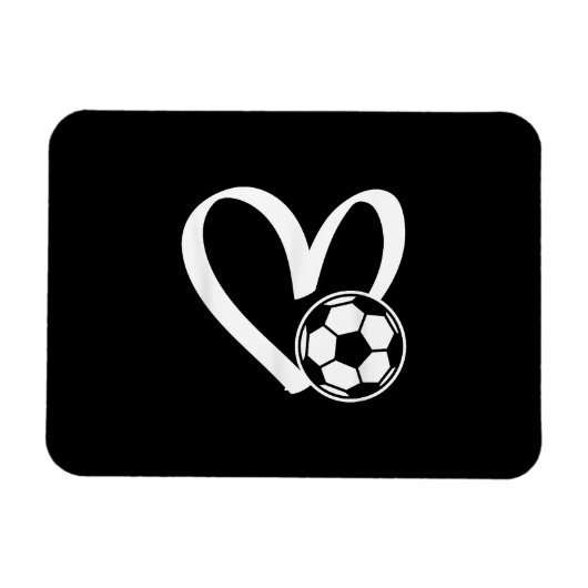 Voetbal Heart Magneet (Horizontaal)