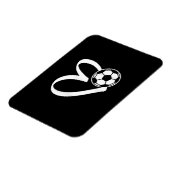 Voetbal Heart Magneet (Linkerzijde)