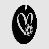 Voetbal Heart Ornament (voorkant)