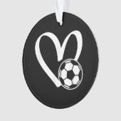 Voetbal Heart Ornament (voorkant)