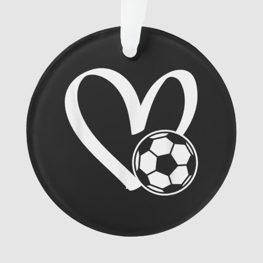 Voetbal Heart Ornament (voorkant)