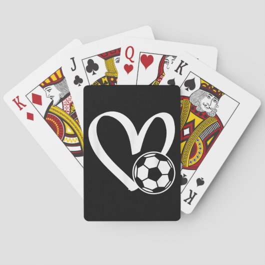 Voetbal Heart Pokerkaarten (Achterkant)