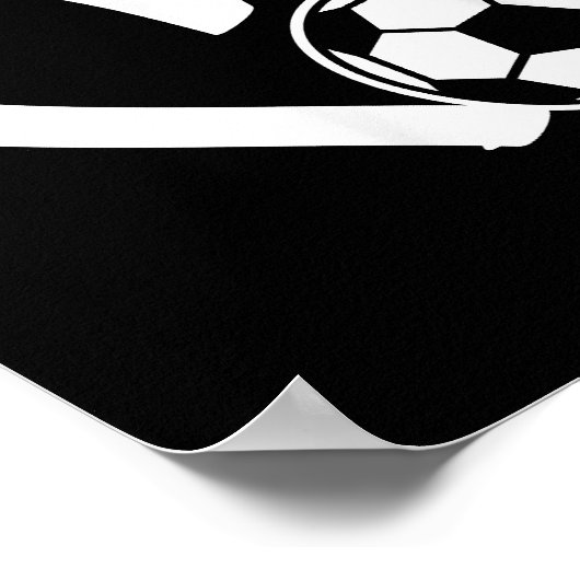 Voetbal Heart Poster (Hoek)