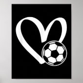 Voetbal Heart Poster (Voorkant)
