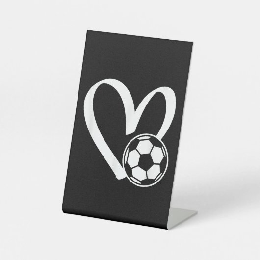 Voetbal Heart Reclamebord Met Voetstuk (Voorkant)