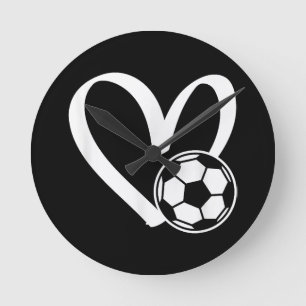 Voetbal Heart Ronde Klok